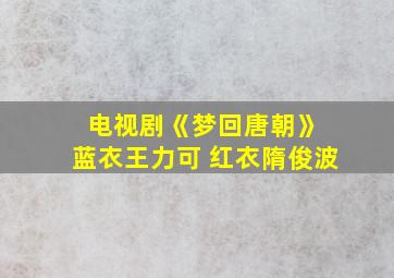 电视剧《梦回唐朝》 蓝衣王力可 红衣隋俊波